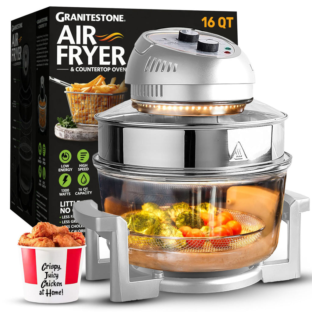 Freidora de aire y horno de sobremesa sin aceite Granitestone 15,9 L – 1300 W