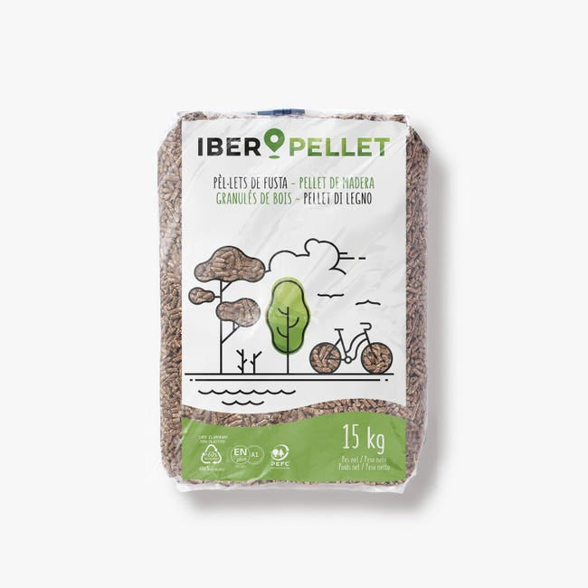 Saco de pellet 15 kg IBERPELLET 77 sacos