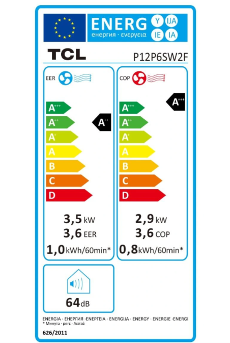 Aire Acondicionado Portátil Réversible TCL P12P6SW2F – 12000 BTU, Classe A++, Wi-Fi, R290
