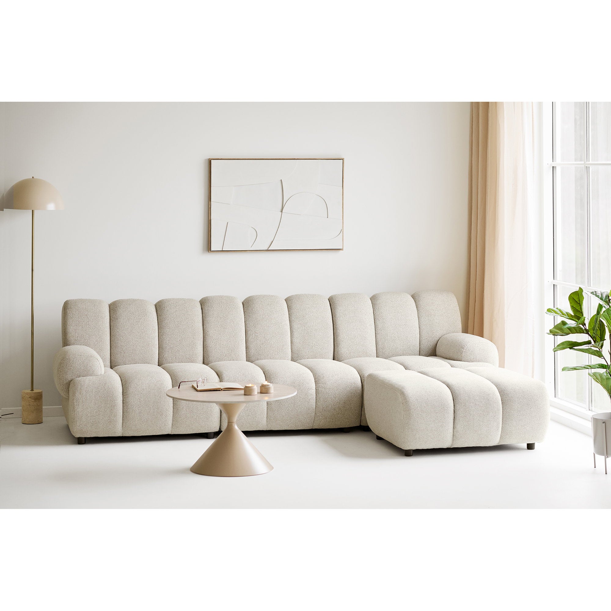 Taza 3.5 seater modular sofa w/pouf