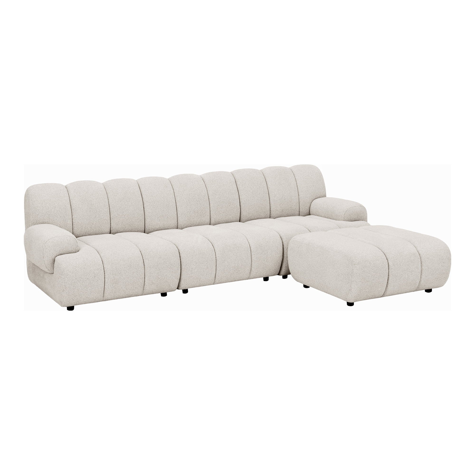 Taza 3.5 seater modular sofa w/pouf