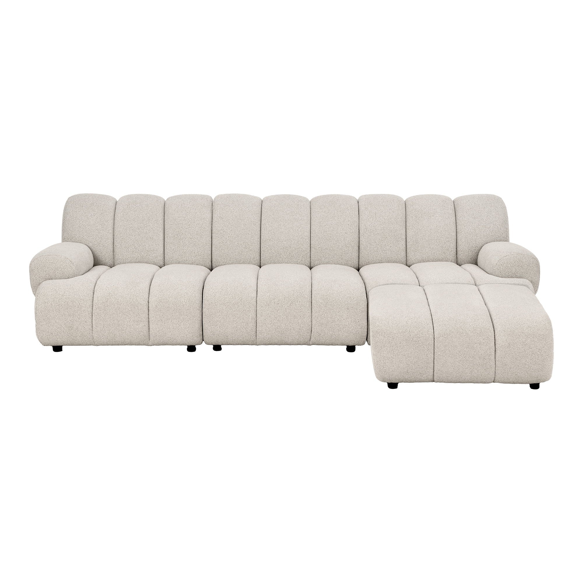 Taza 3.5 seater modular sofa w/pouf