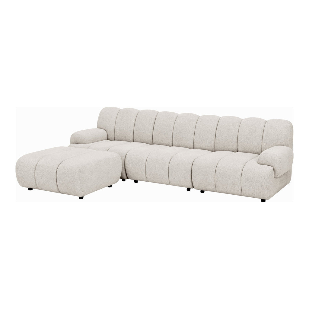 Taza 3.5 seater modular sofa w/pouf