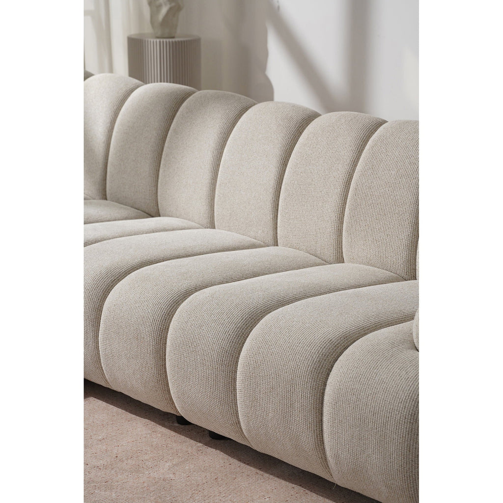 Taza 3.5 seater modular sofa w/pouf