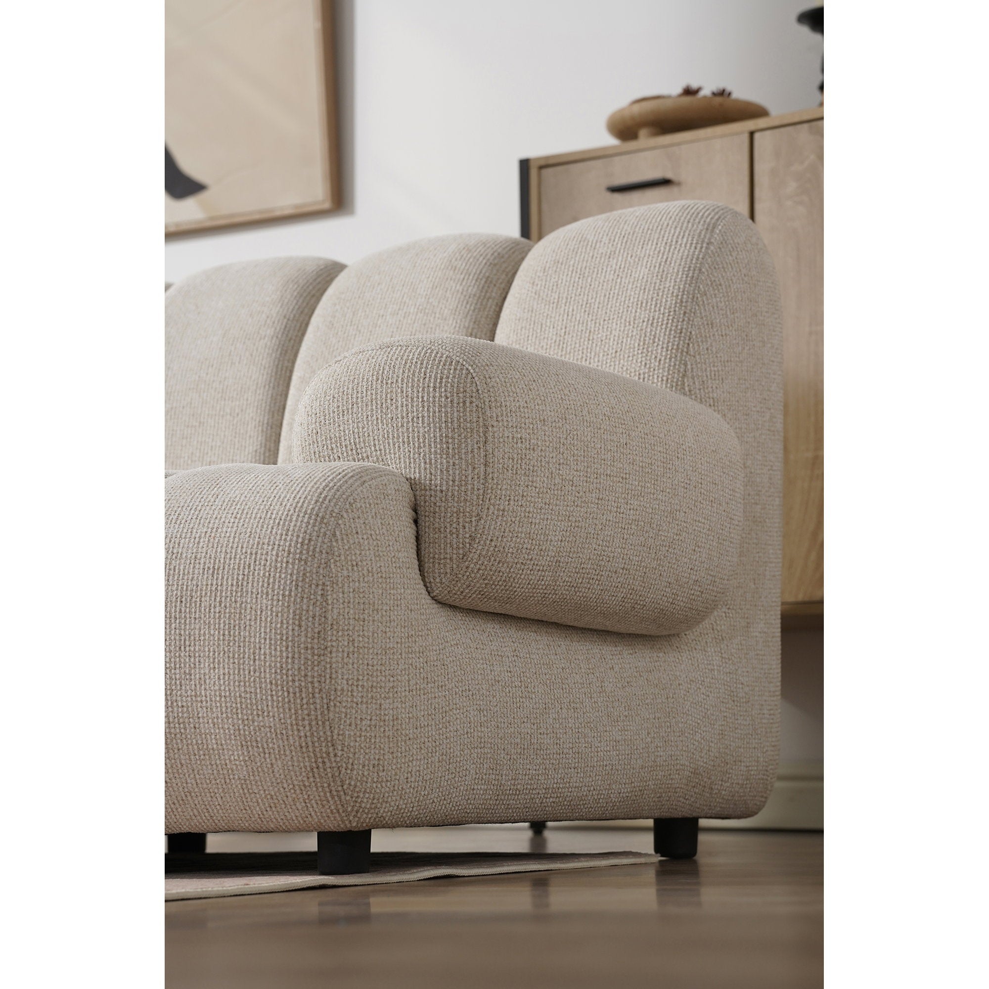 Taza 3.5 seater modular sofa w/pouf