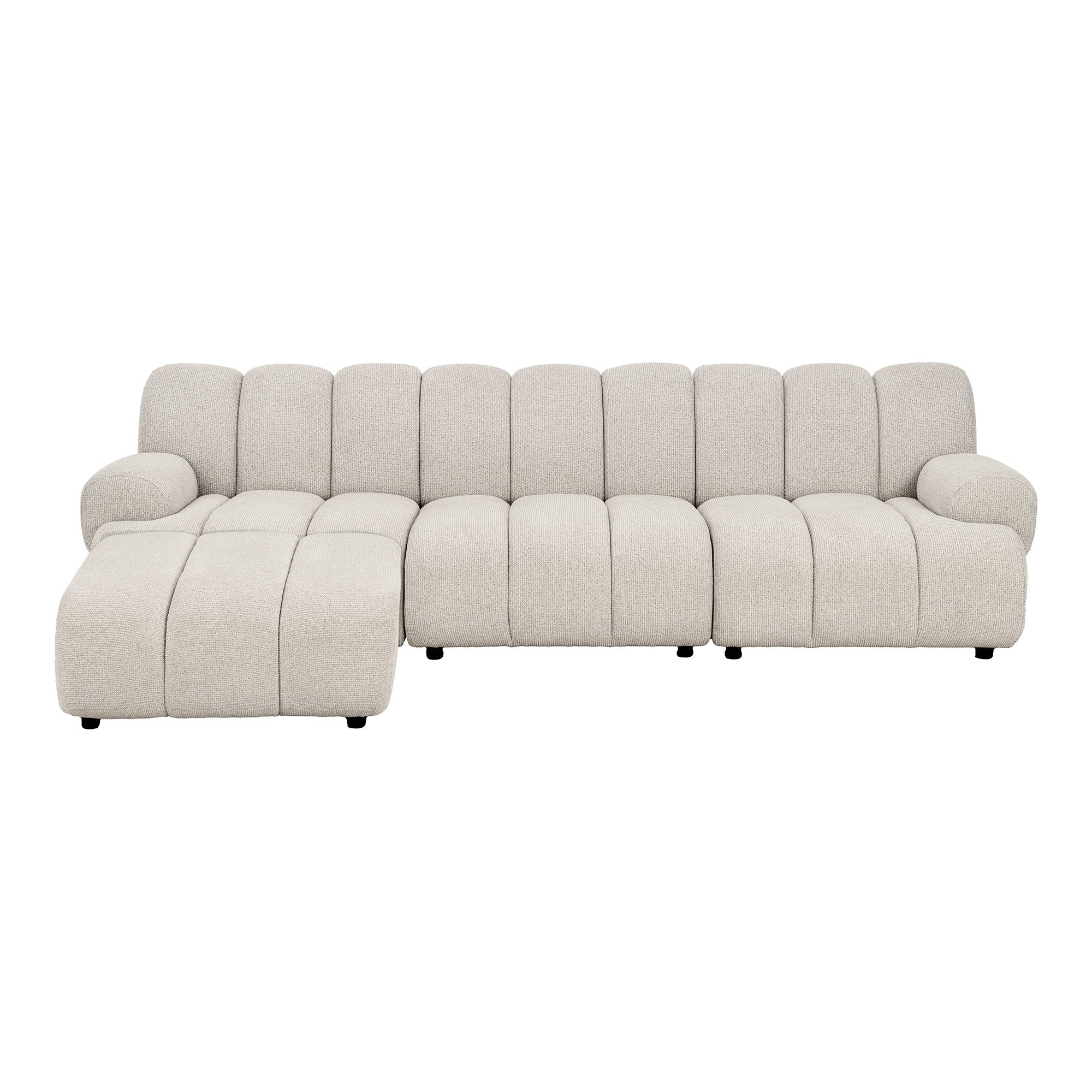 Taza 3.5 seater modular sofa w/pouf