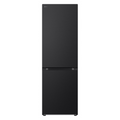 Frigorífico LG GBV3100EEP con puerta de acero inoxidable y estantes de cristal, interior espacioso y compartimentos de almacenamiento.