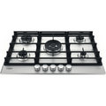 Placa de cocina Whirlpool GMWL 758/IXL avec surfaces en verre et commandes tactiles, vue de face.