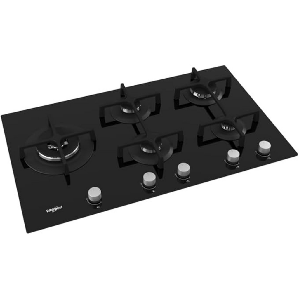 Placa de cocina Whirlpool Goa9523NB avec surface en verre noir et commandes tactiles visibles sur l'image.