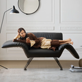 Sillón Lounge Reclinable de Cuero Genuino