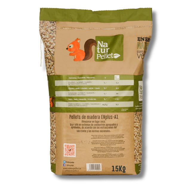 Saco de pellet NATURPELLET 15 kg 77 sacos