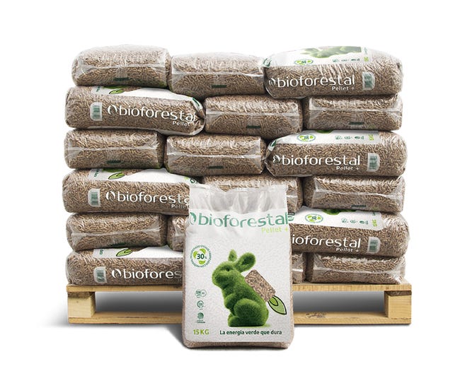 Palet de 42 sacos de pellet BIOFORESTAL