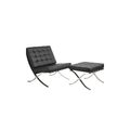 Silla Barcelona con Otomana de Piel Sintética
