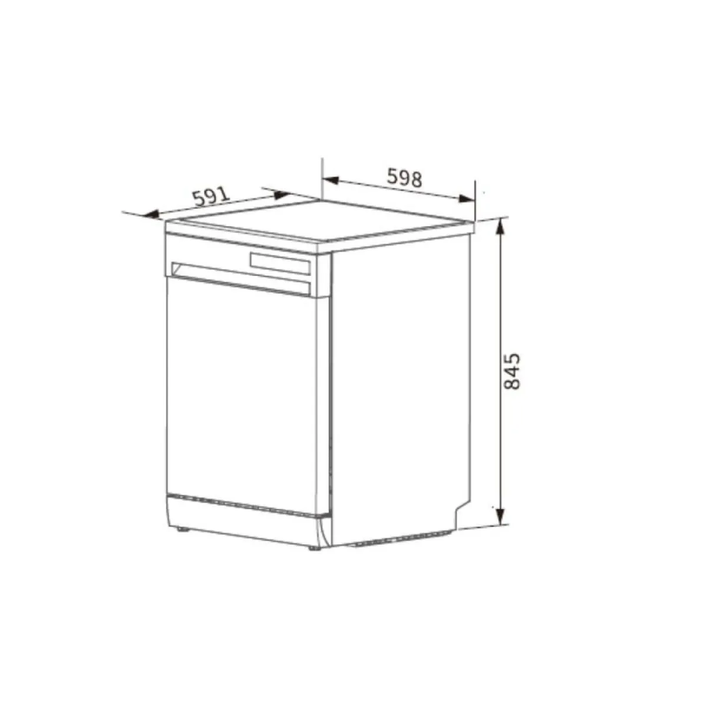 Lavavajillas Aspes AJ13601ED/X 14 servicios 6 programas E 59,8 cm