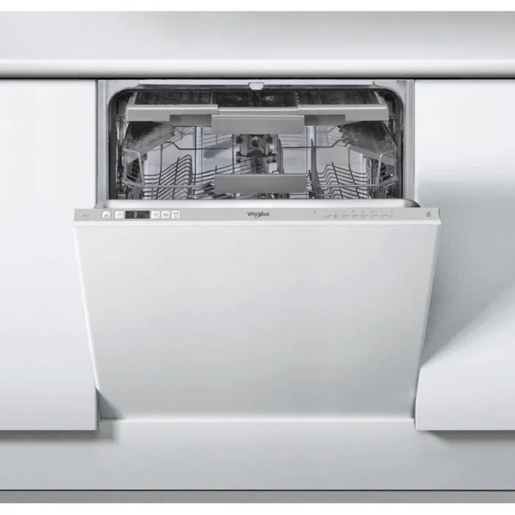 Accessoires pour lave-vaisselle Whirlpool WIC3C26F, pièce de rechange ou d'installation, montrant un composant en plastique blanc.