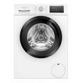 Accessoire pour lave-linge Siemens WM14N248FR, pièce ou filtre visible, en plastique noir avec composants métalliques.