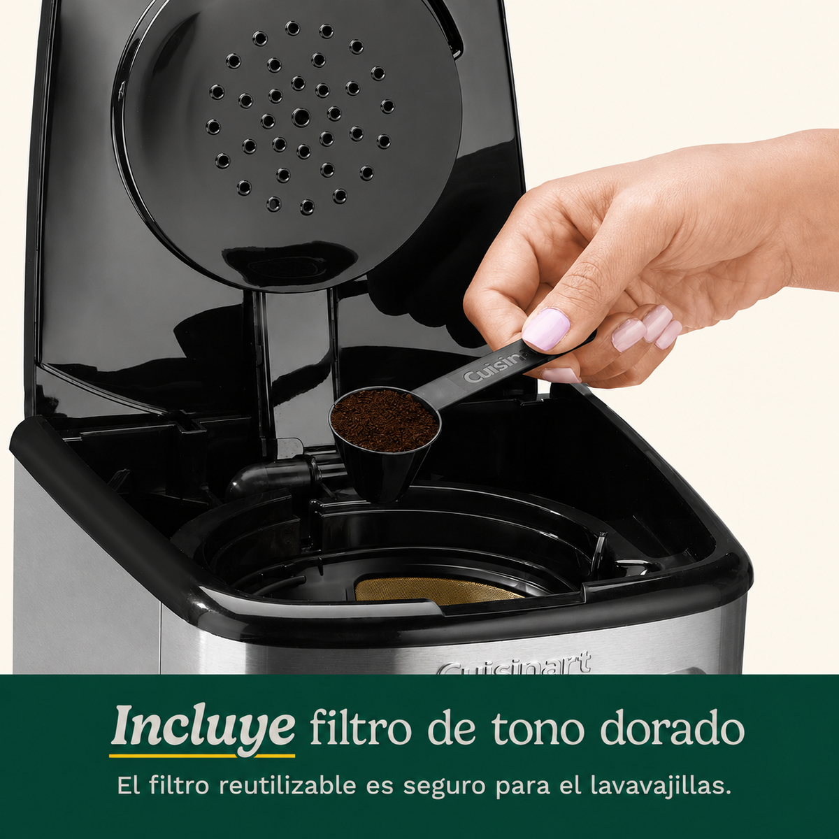 Cafetera programable Cuisinart de 14 tazas con jarra de vidrio DCC-3200BKSP1
