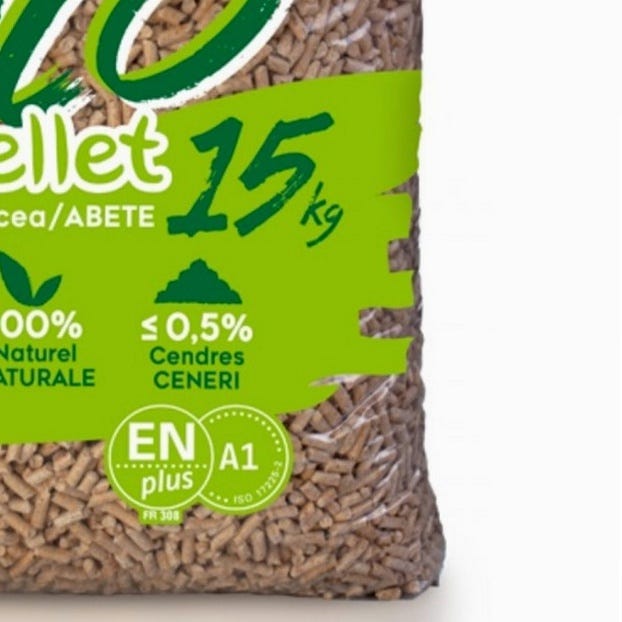 77 Sacos de pellets bio para estufa 15kg
