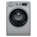 Lavadora Whirlpool FFBP10469SBSVFR con puerta de cristal y controles digitales, vista frontal.