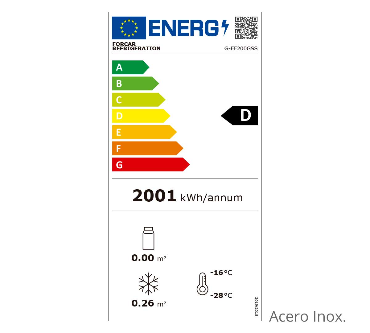 Forcar Mini Armario Congelador Eco Line G EF200G