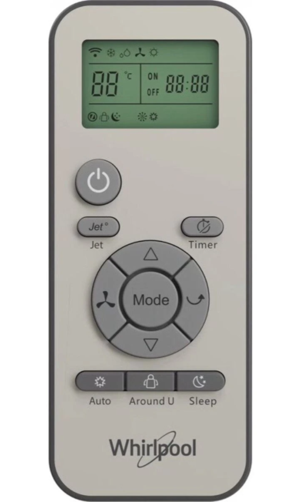 Aire Acondicionado Portátil Réversible Whirlpool PACF212HPW – 3300 W, Classe A/A+, R290, 6ème Sens