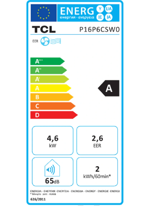 Aire Acondicionado Portátil TCL P16P6CSW0 – 16000 BTU, Classe A, Wi-Fi IoT, R290, 38 m²