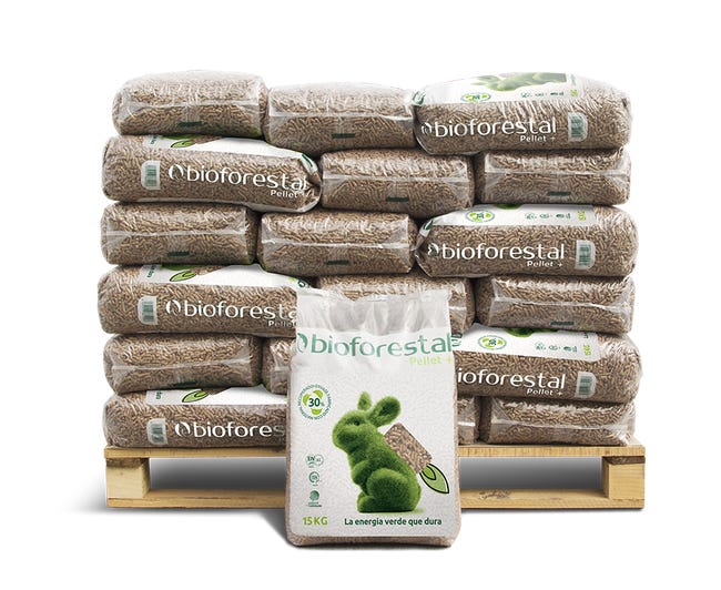 Palet de 42 sacos de pellet BIOFORESTAL