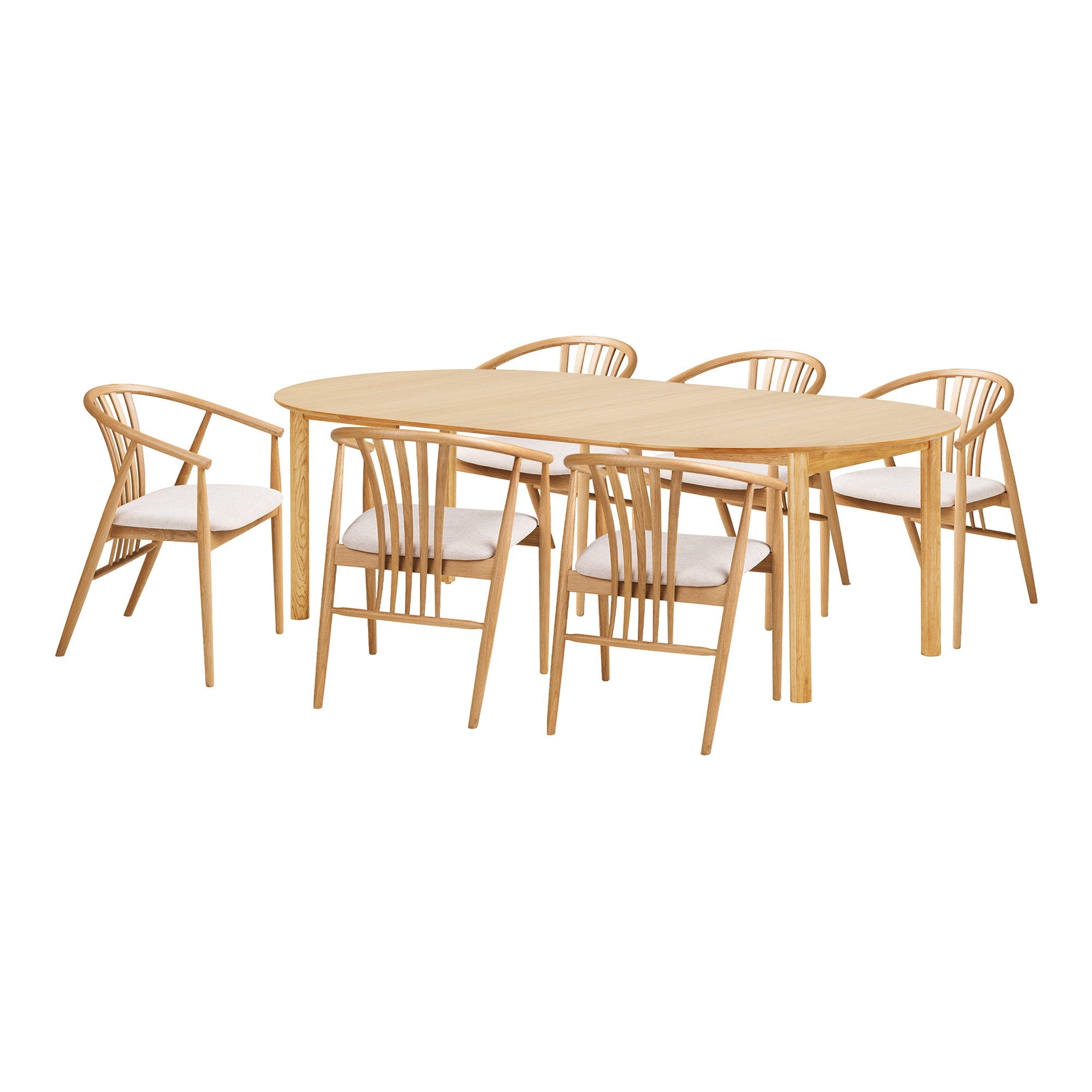 Bundaberg and Agustin Dining Set – Oak