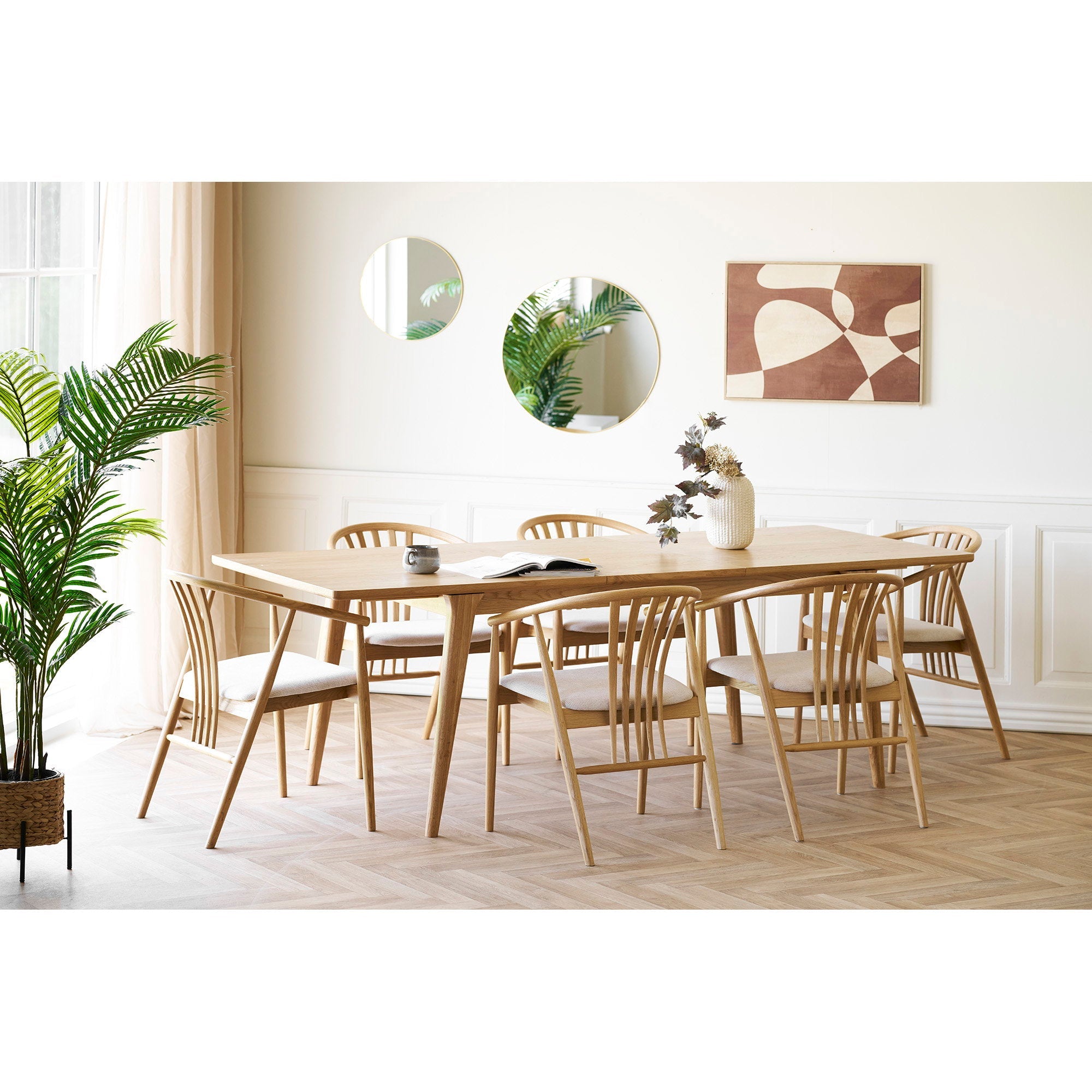 Darwin and Agustin Dining Set – Oak