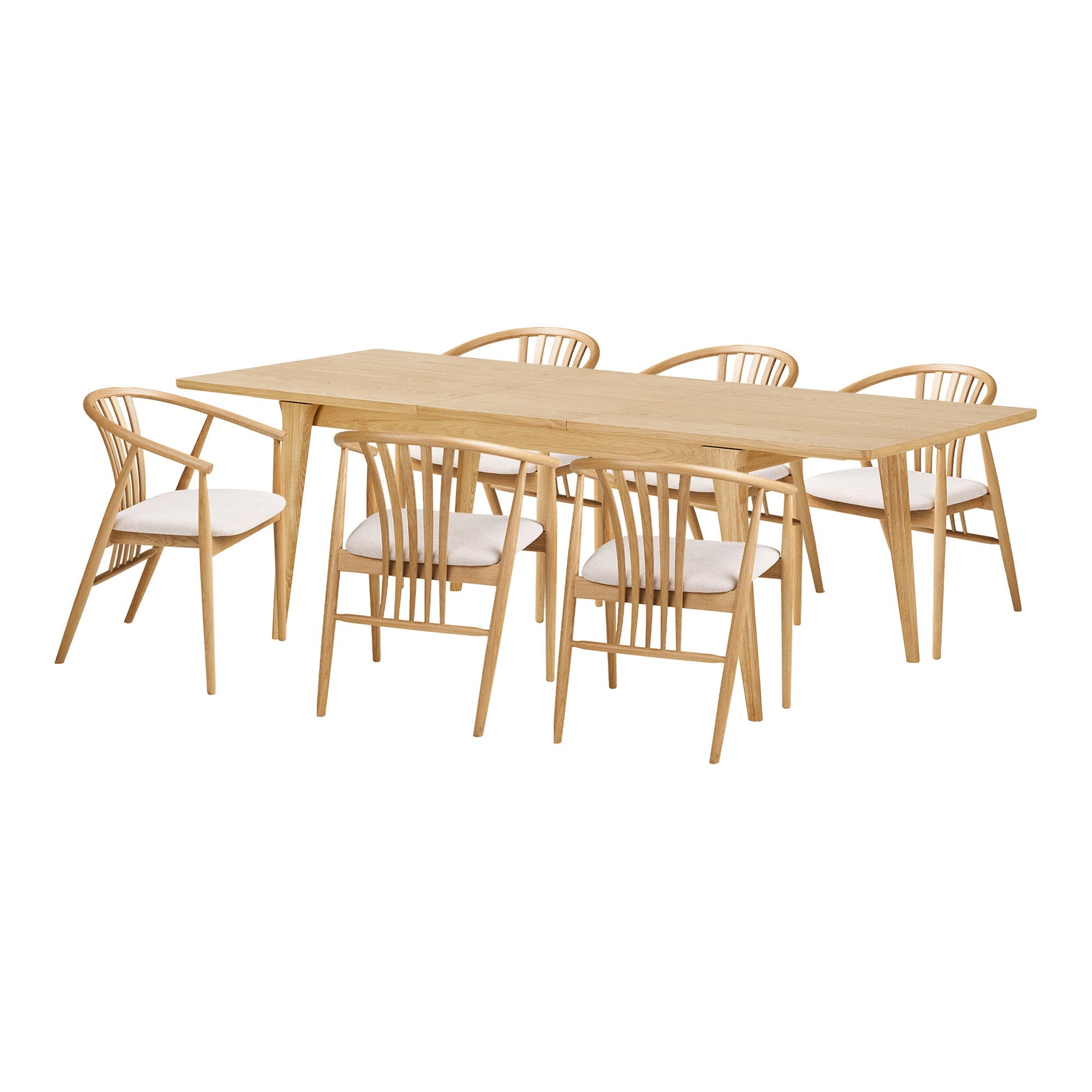 Darwin and Agustin Dining Set – Oak