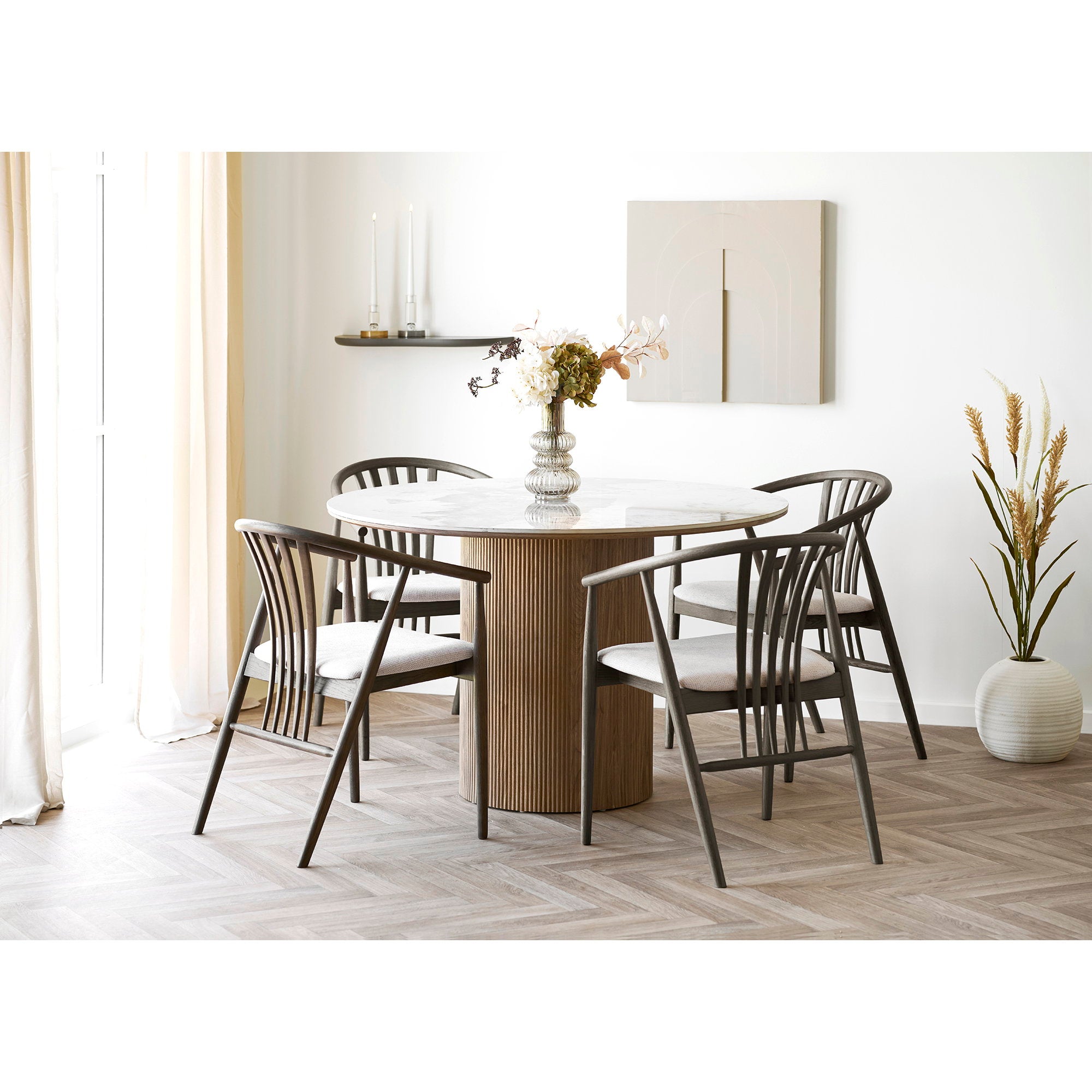 Athens and Agustin Dining Set – Oak