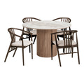 Athens and Agustin Dining Set – Oak