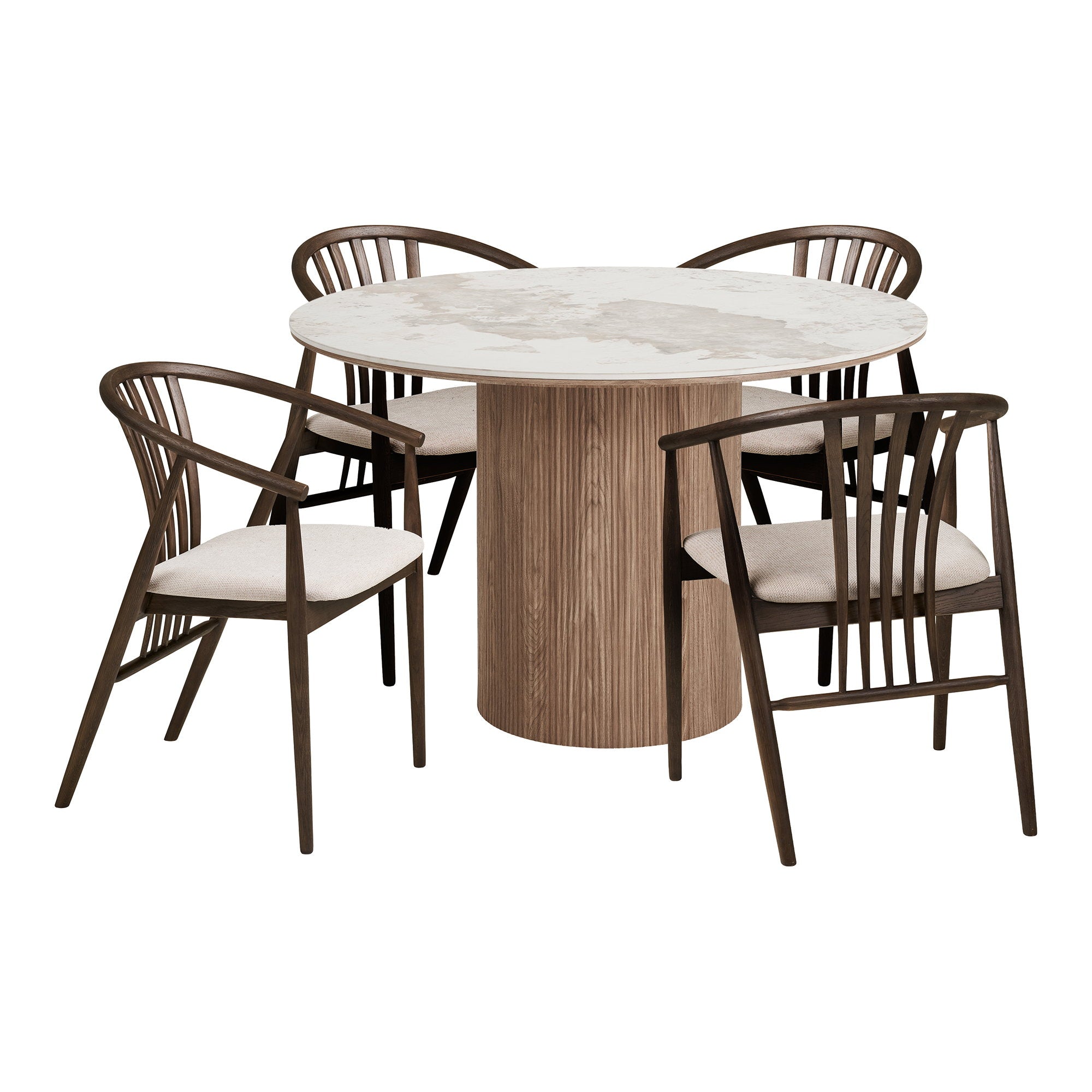 Athens and Agustin Dining Set – Oak