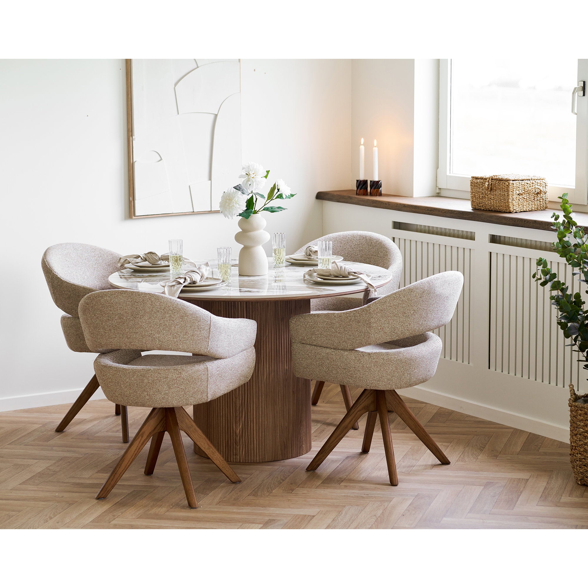 Athens and Dover Dining Set – Oak