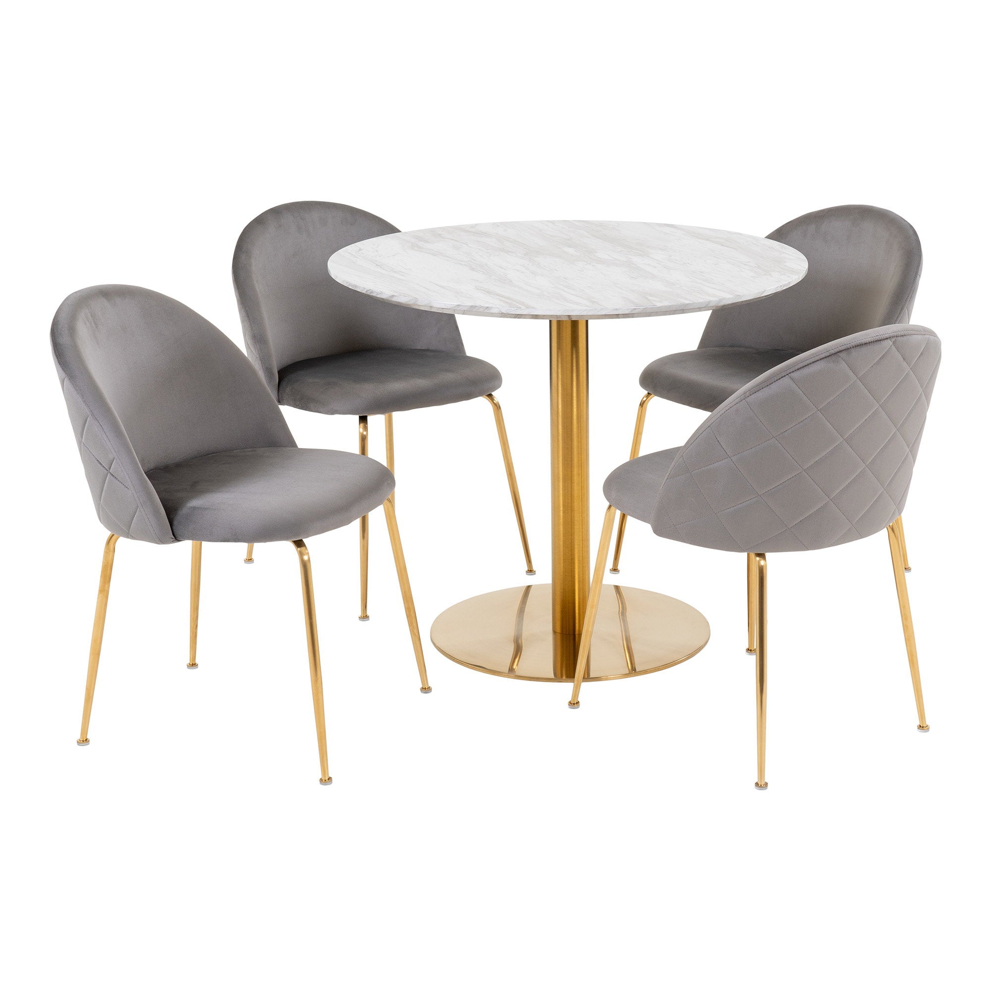 Bolzano and Geneve Dining Set – Velvet
