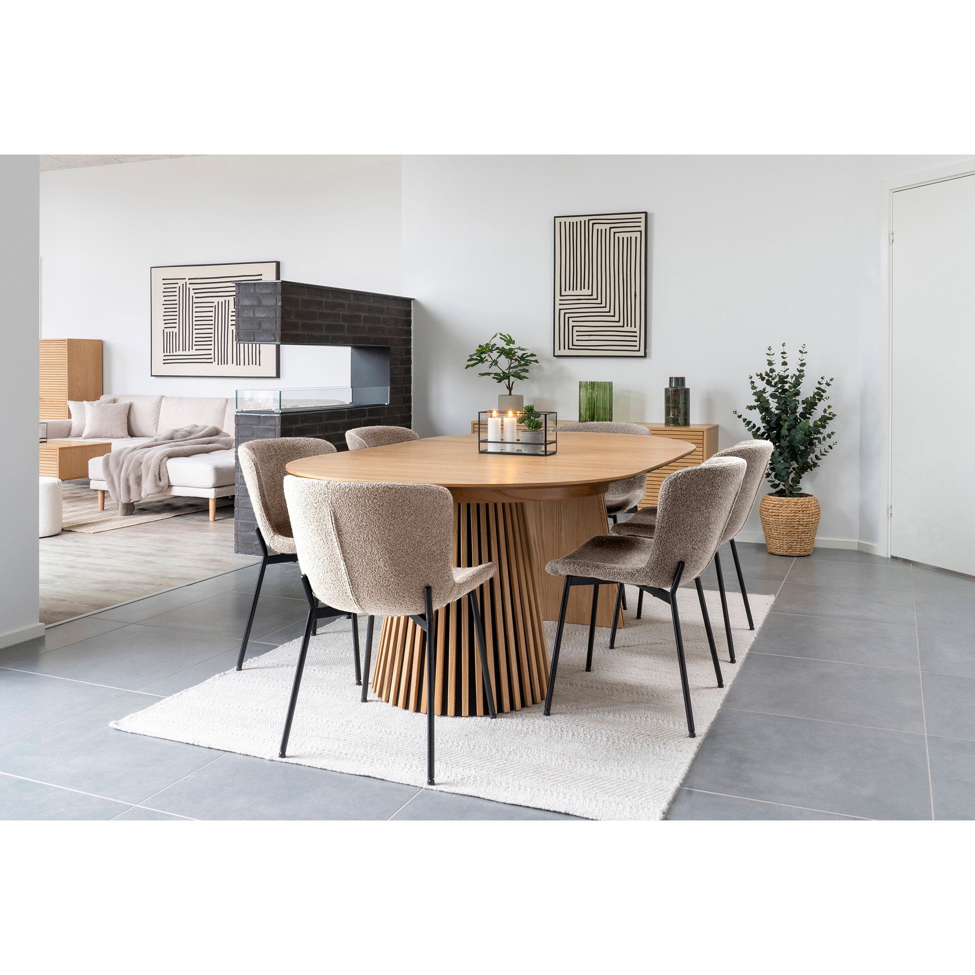 Osaka and Maceda Dining Set – Oak
