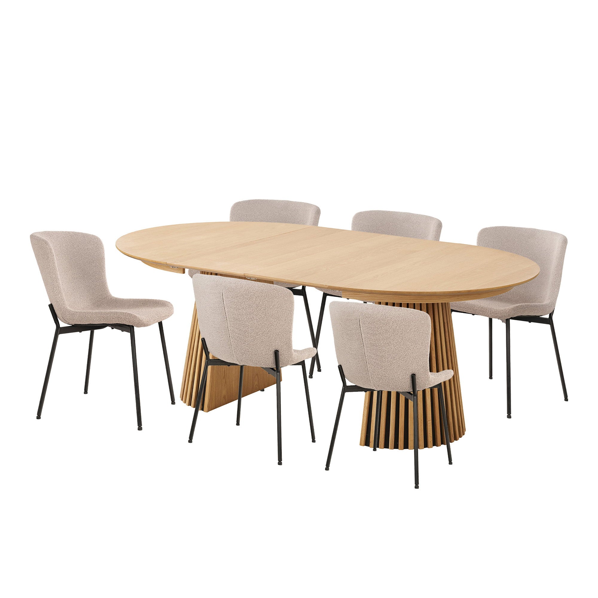 Osaka and Maceda Dining Set – Oak