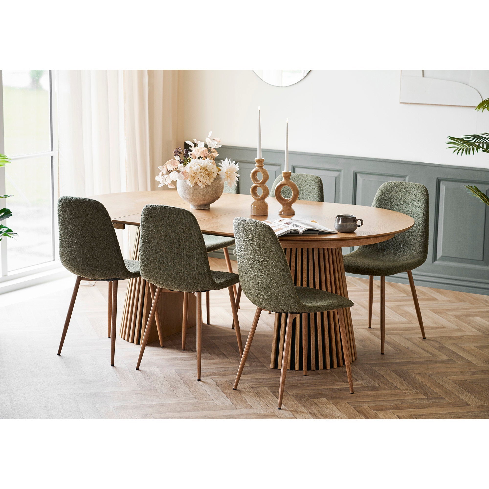 Osaka and Stockholm Dining Set – Oak