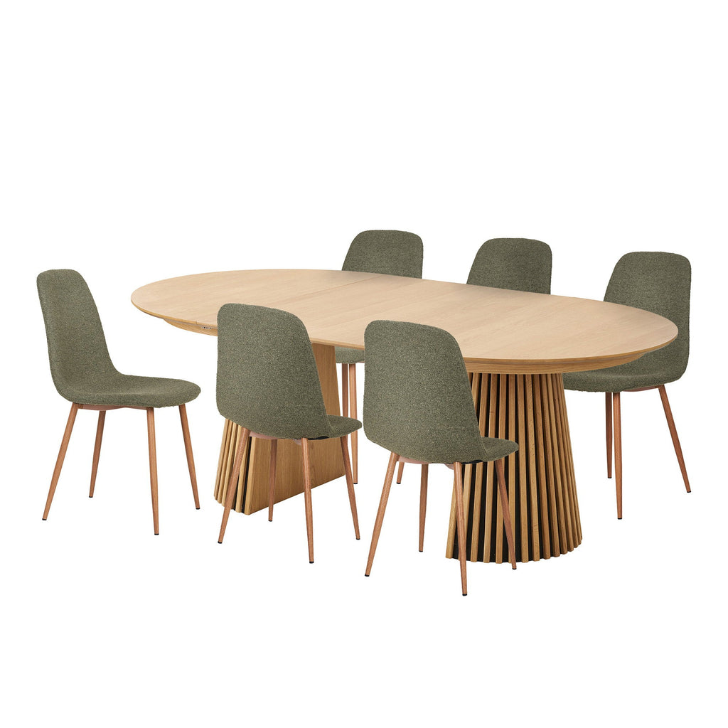 Osaka and Stockholm Dining Set – Oak