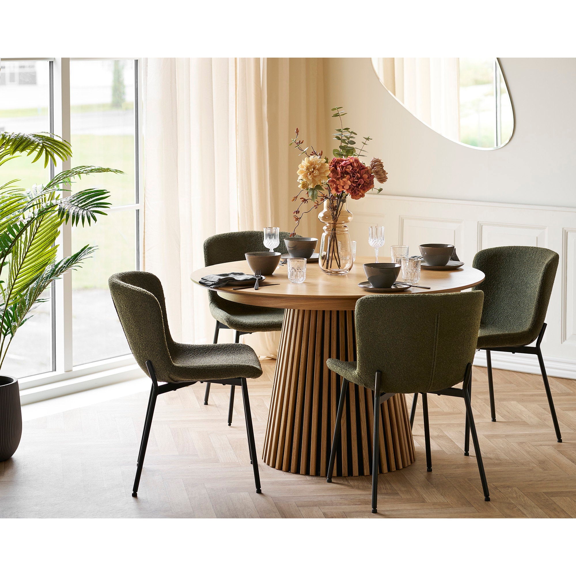 Osaka and Maceda Dining Set – Oak