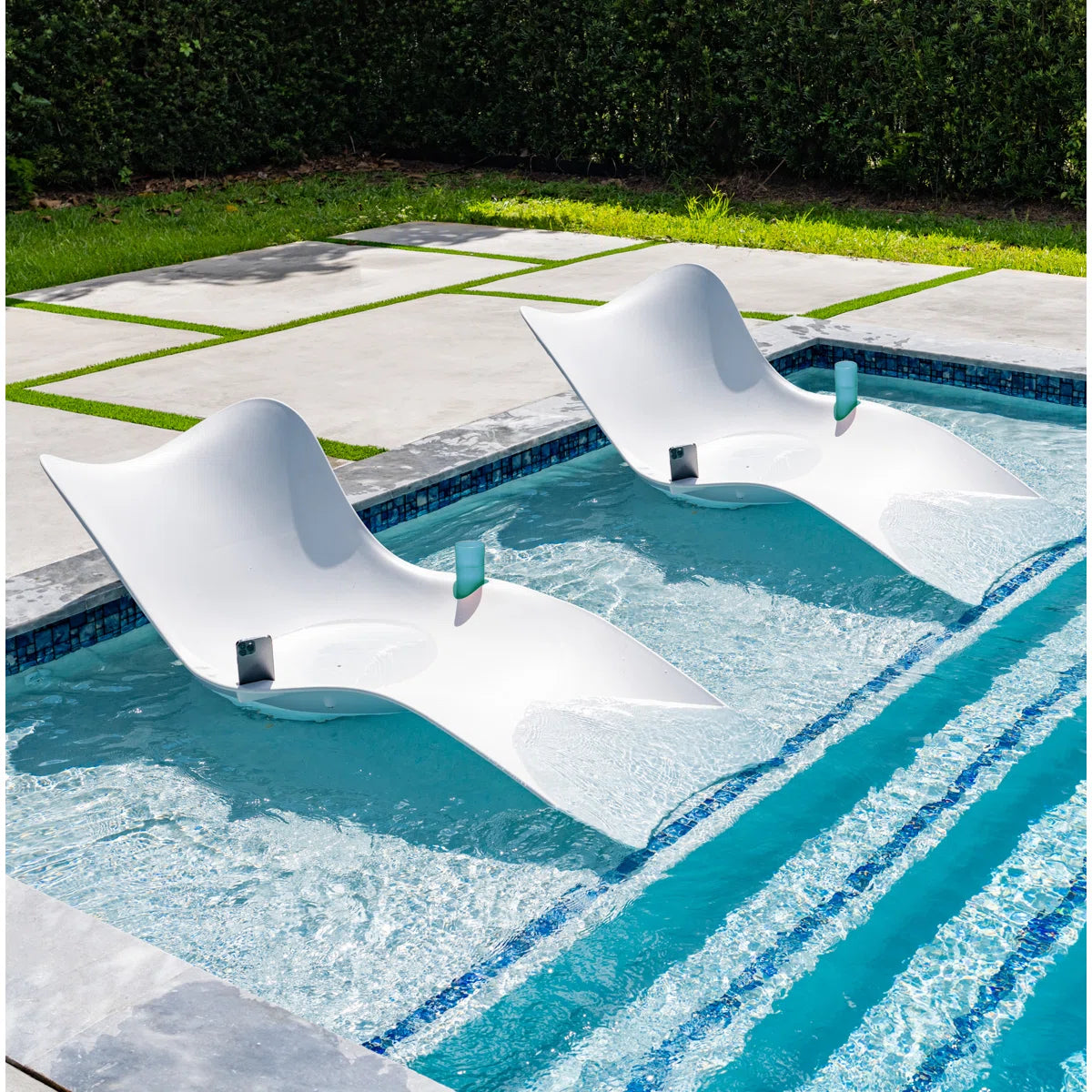 Pack de 2 tumbonas de alta resistencia para piscina