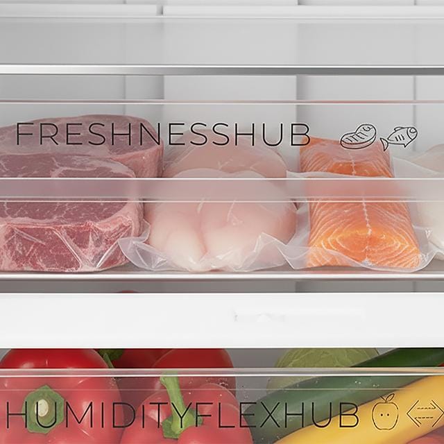 Bolero CoolMarket Combi 322i WD Inox E - Frigorífico Combi Acero Inoxidable con Dispensador de Agua, 322L, Ancho 59,5cm, Alto 185,5cm
