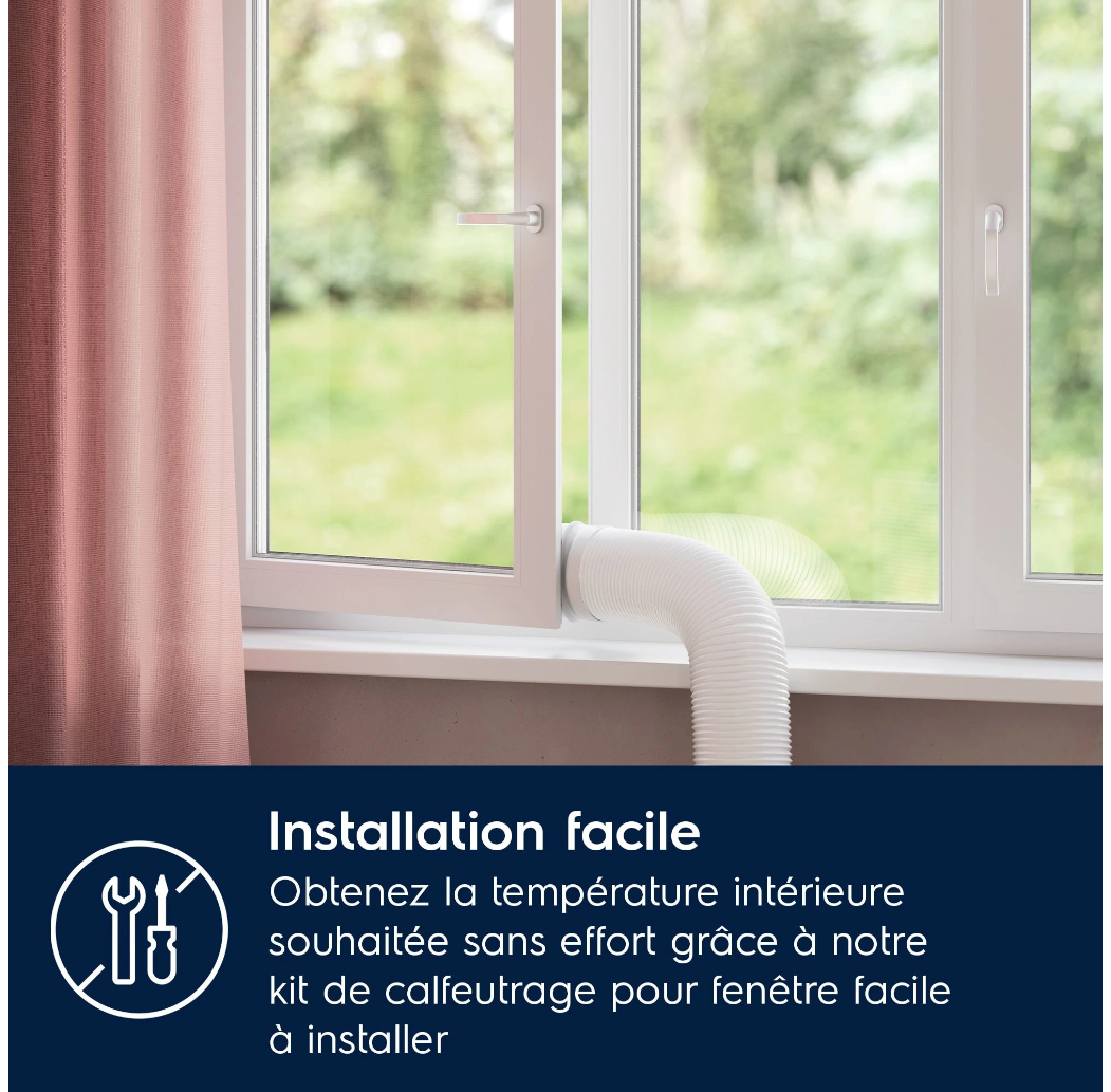 Aire Acondicionado Portátil Electrolux EXP26U339CW Comfort 600 – 2600 W, Classe A, R290, 64 dB
