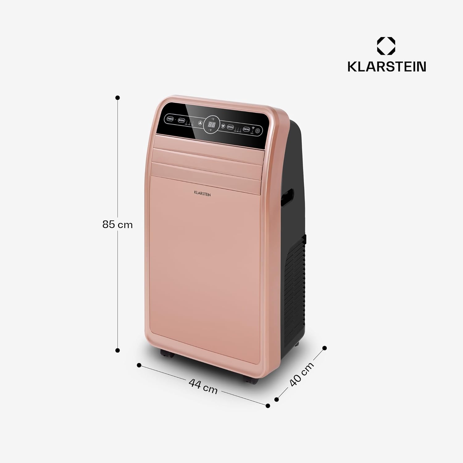 Aire Acondicionado Portátil Smart Klarstein 12000 BTU – Classe A, R290, Inverter, Connecté, 52 dB, Rose