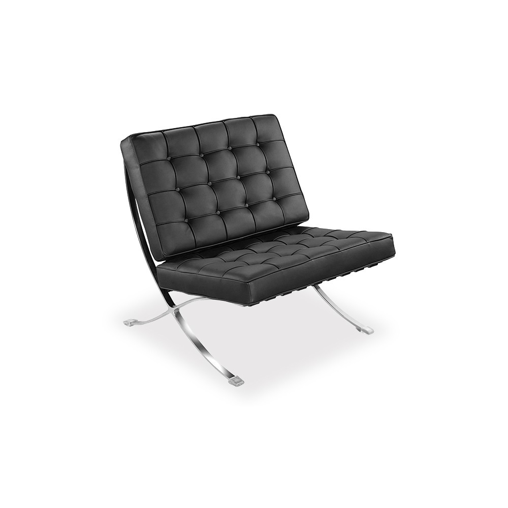 Silla Barcelona con Otomana de Piel Sintética