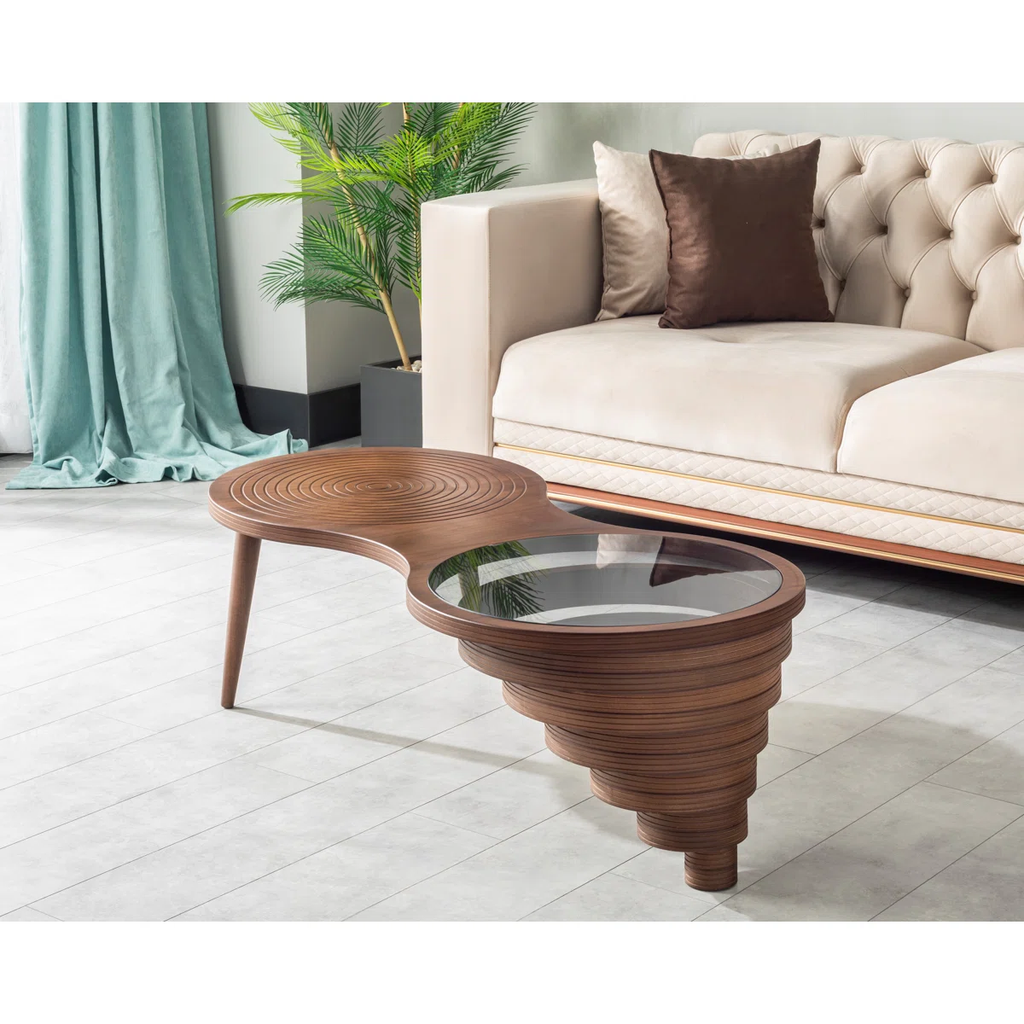 Mesa de Centro Rectangular en Nogal