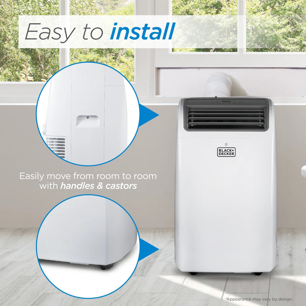 Climatizador portátil 3 en 1 de 14000 BTU para una pieza medida hasta 700 pies de capacidad BPACT Serie de BLACK+DECKER BPACT14WT
