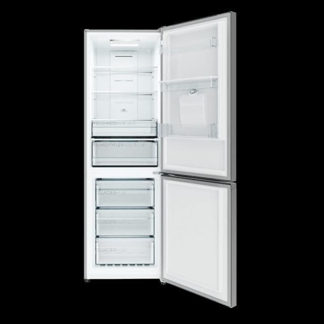 Bolero CoolMarket Combi 322i WD Inox E - Frigorífico Combi Acero Inoxidable con Dispensador de Agua, 322L, Ancho 59,5cm, Alto 185,5cm