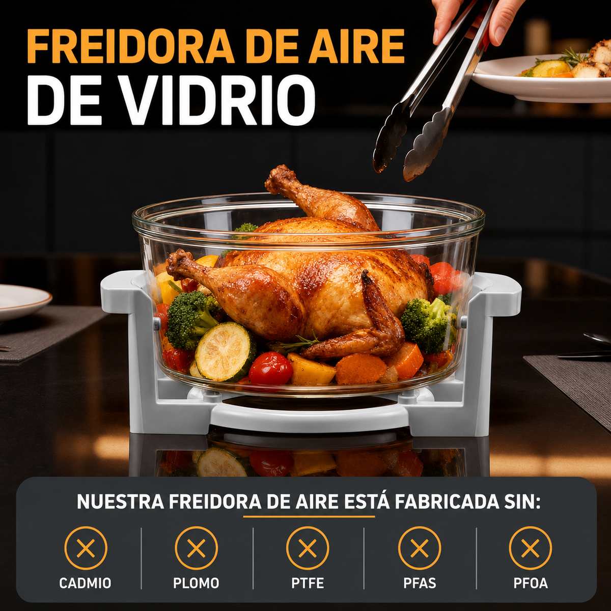 Freidora de aire y horno de sobremesa sin aceite Granitestone 15,9 L – 1300 W