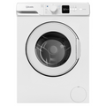 Lavadora LF Vedette LFV274W con puerta blanca y panel de control en la parte superior, vista frontal.